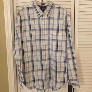 Tommy Hilfiger Trim Fit Plaid Button Down Shirt